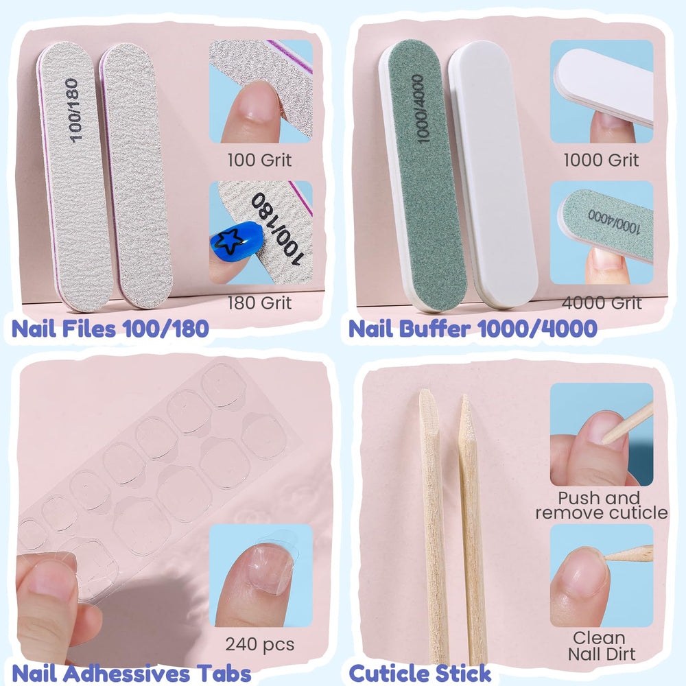 Teenitor kids press on nails travel storage case keeps nails organized on the go