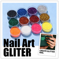 Teenitor nail-art-glitter-collection adds shimmering color to gel nails.