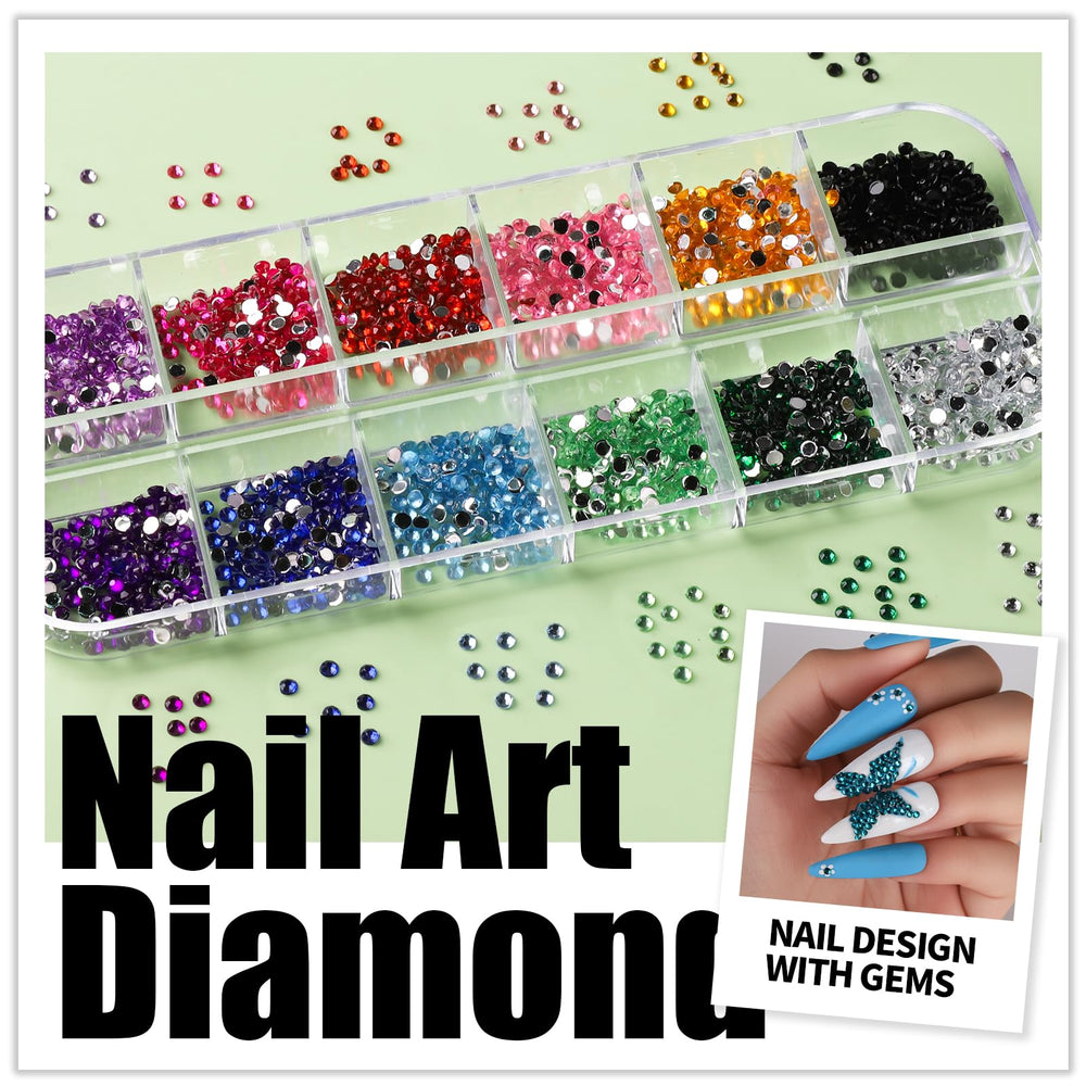 Teenitor nail-art-rhinestones-2mm tiny gems for subtle embellishments.