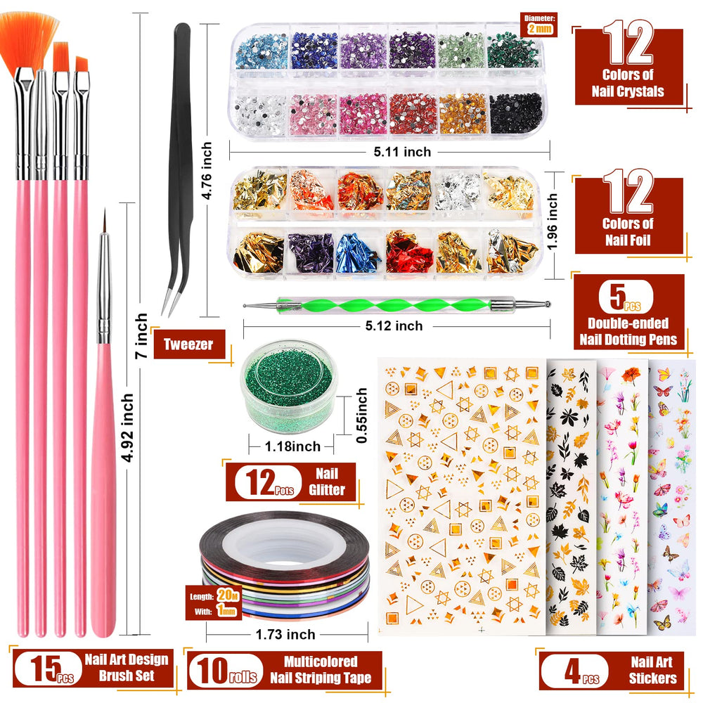 Teenitor-nail-art-tweezers help place stickers and gems precisely.