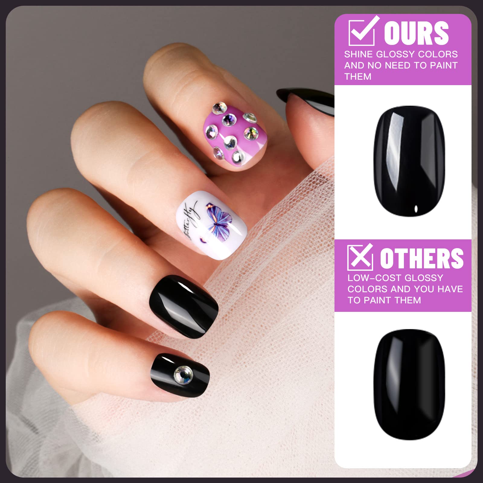 Teenitor included nail files and cuticle sticks for precise prep