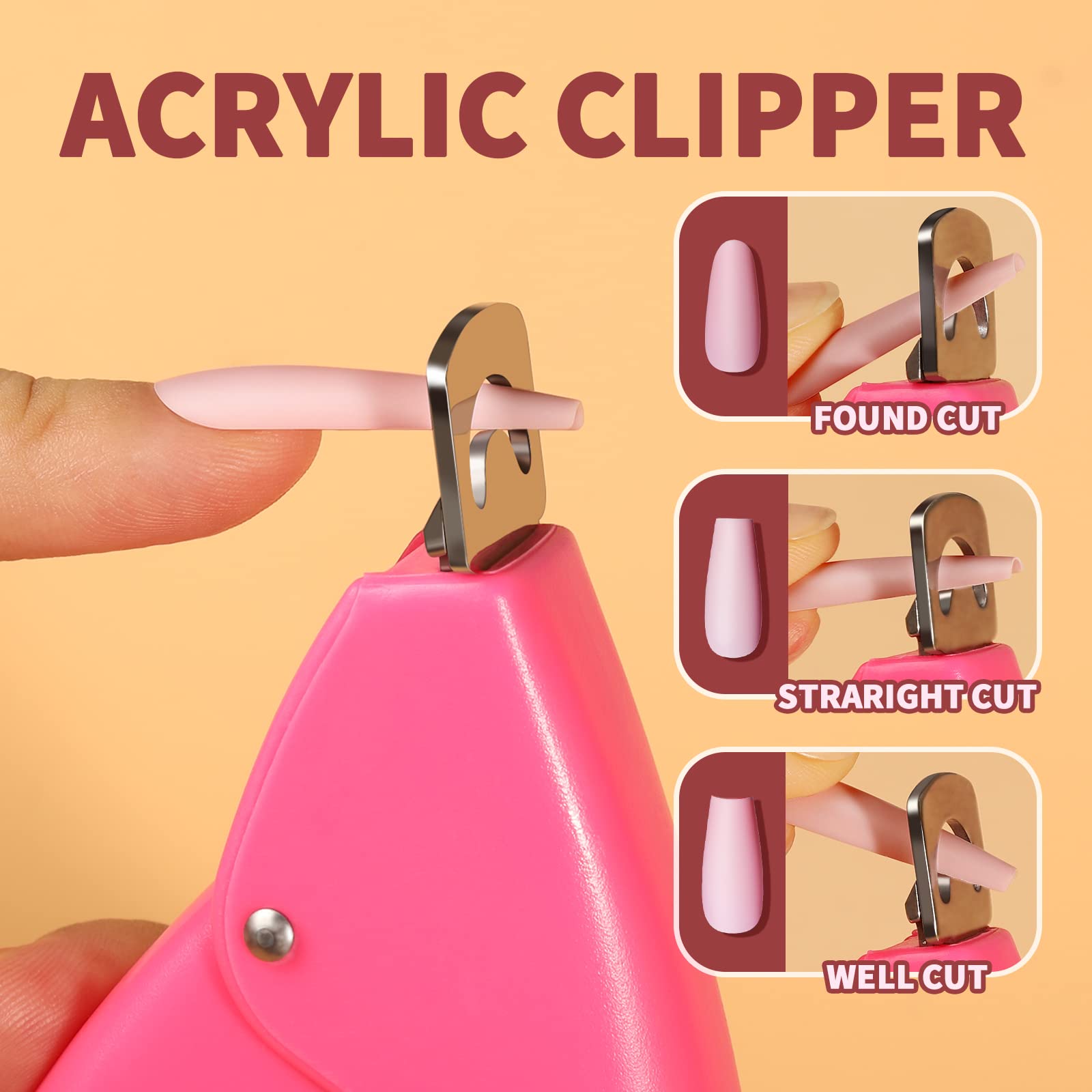 Teenitor professional acrylic nail clipper for clean cuts on nails.