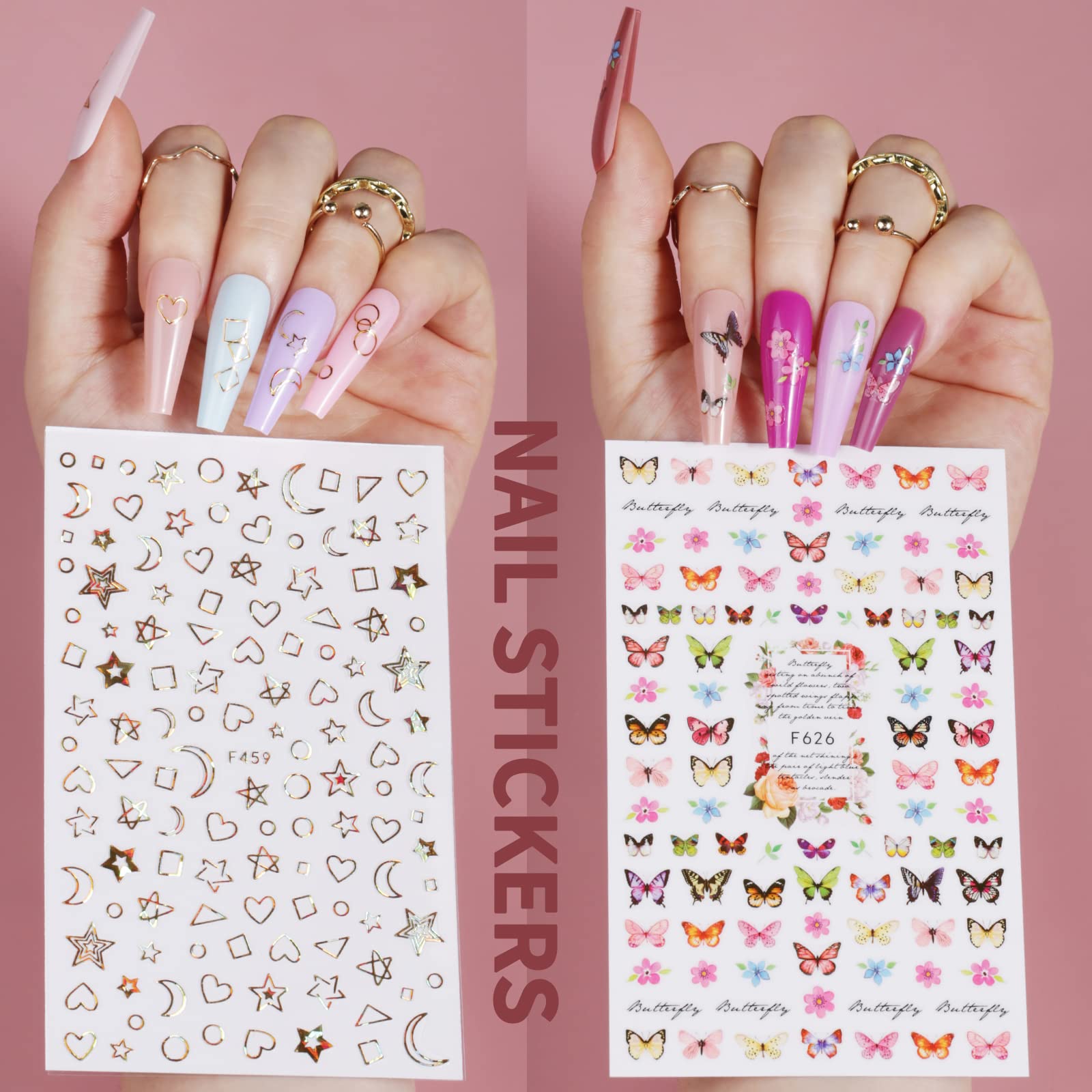 Teenitor rose nail charms add stylish accents to nail art
