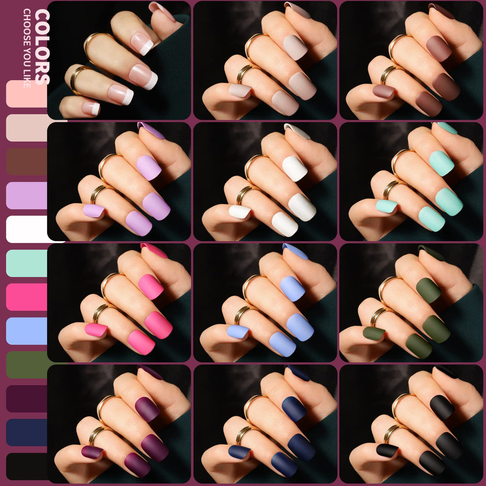 Teenitor uñas falsas con brillo iridiscente para un toque festivo y duradero