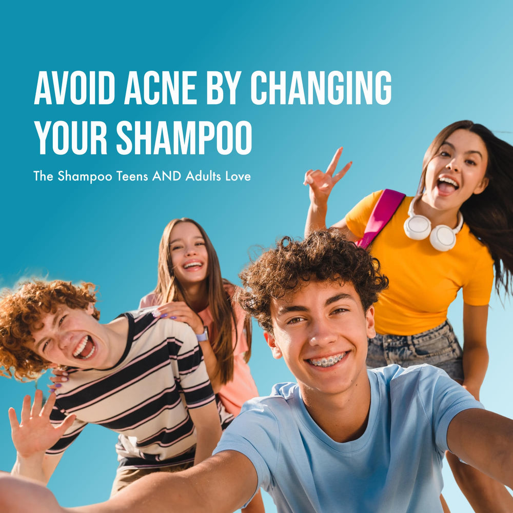 Teenology hair closeup shows smooth, hydrated strands for dry and oily scalps