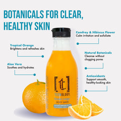 Cleansing back and shoulders with Teenology body wash helps prevent breakouts