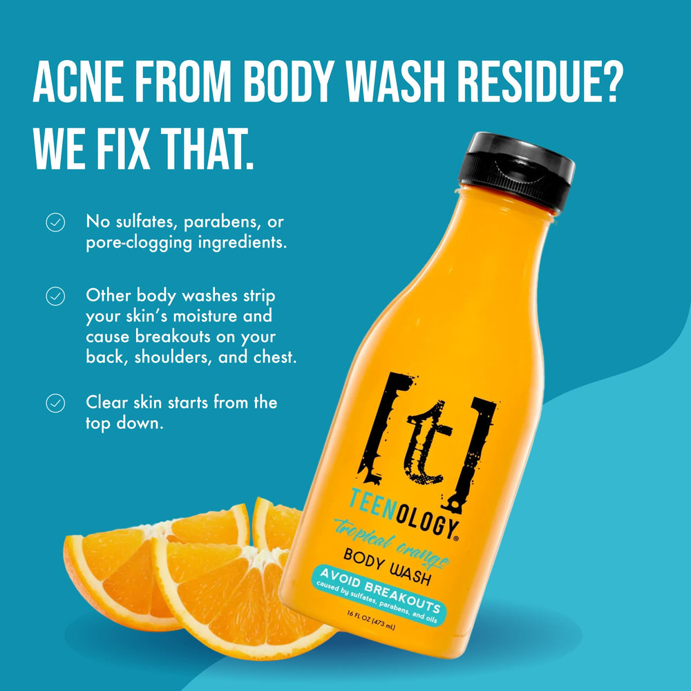 Creamy lather from Teenology Teen Body Wash delivers gentle cleansing