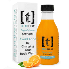 Teenology Teen Body Wash tropical orange bottle for daily refreshing cleanse