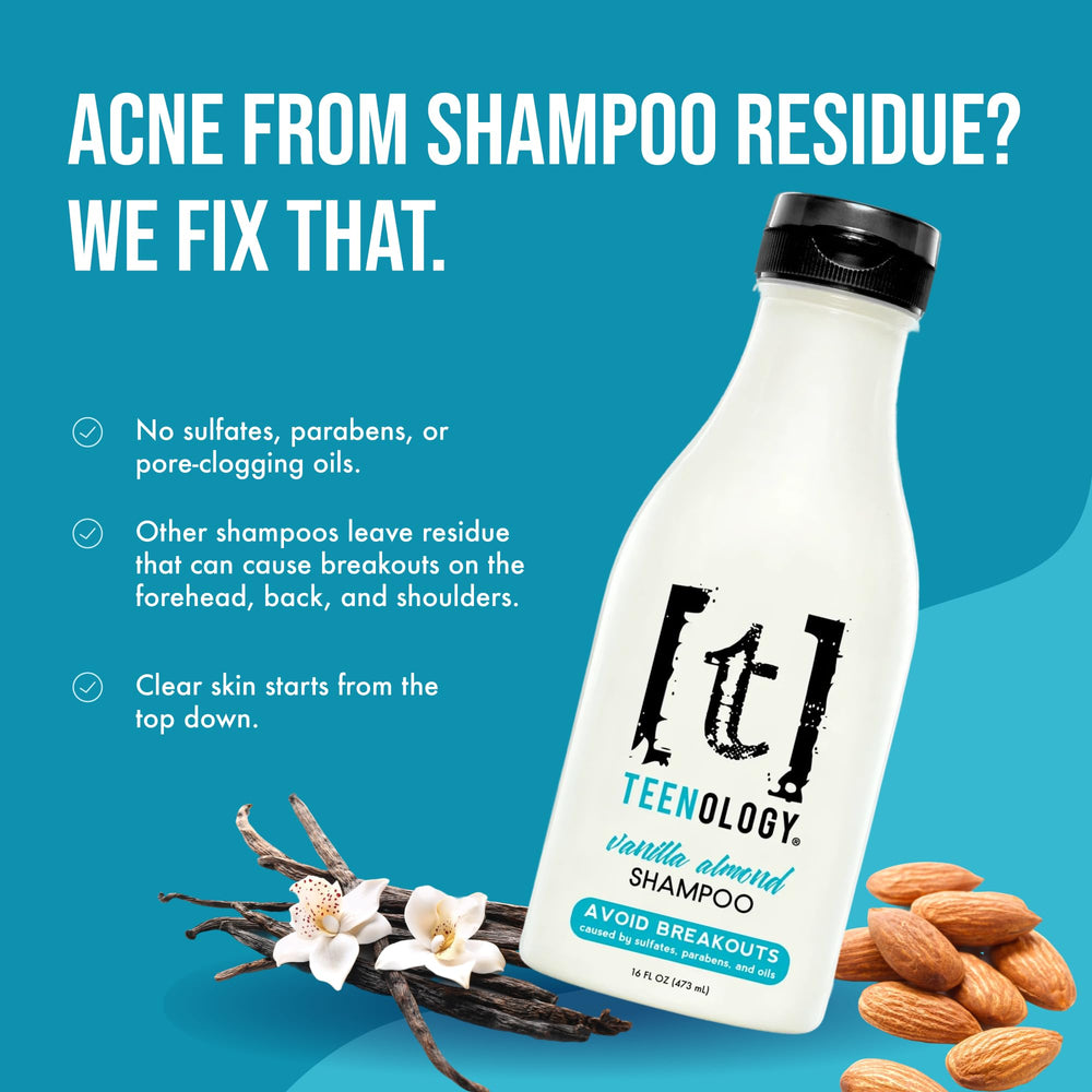 Teenology Teen Shampoo lather closeup shows rich foam for sulfate-free cleansing