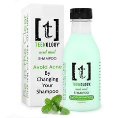 Teenology Teen Shampoo mint bottle front – oil-free cleanse for fresh hair