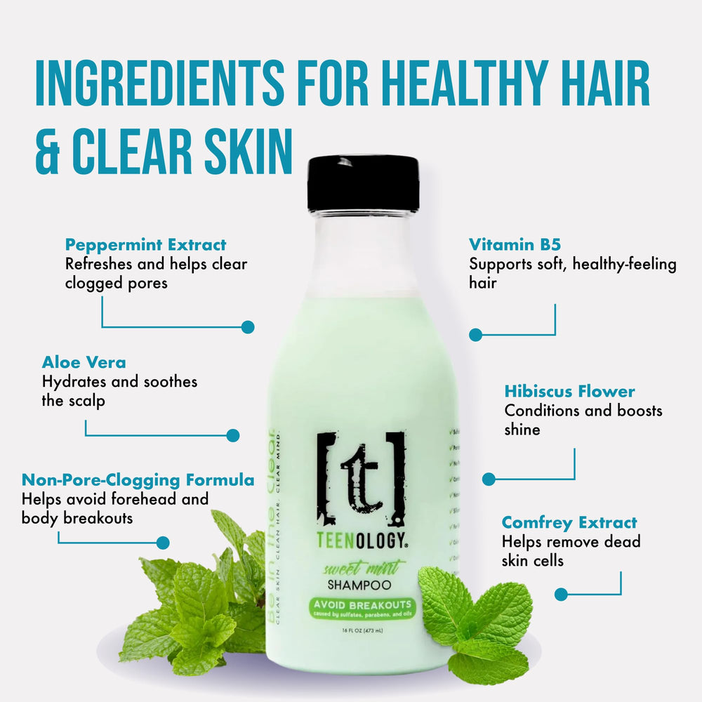 Teenology Teen Shampoo mint pour – invigorating scent awakens the senses