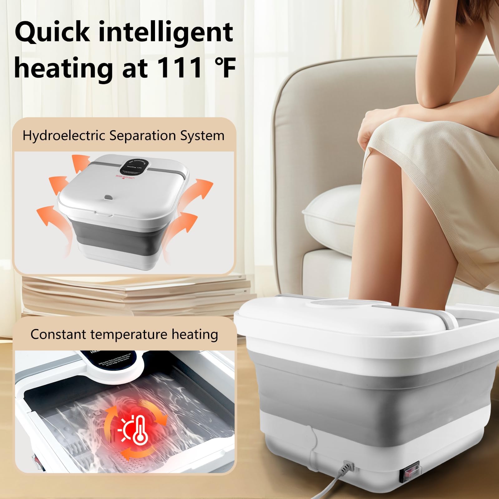 teepten portable foot spa ready for trips, camping or car use