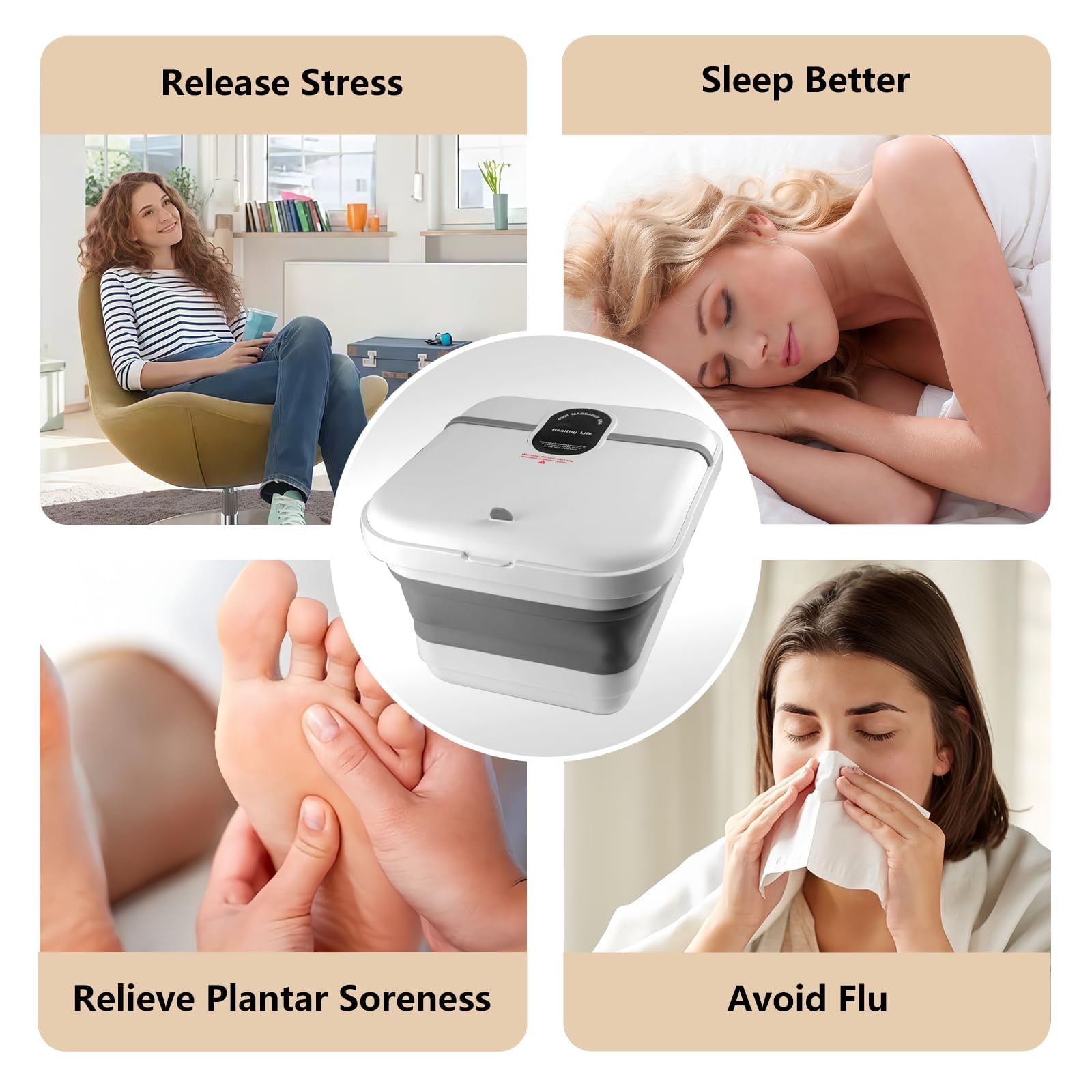 teepten foot spa fits under bed or in a car for easy storage