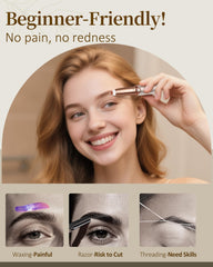 TeethBliss eyebrow trimmer dual-heads enables uninterrupted, hygienic brow maintenance.