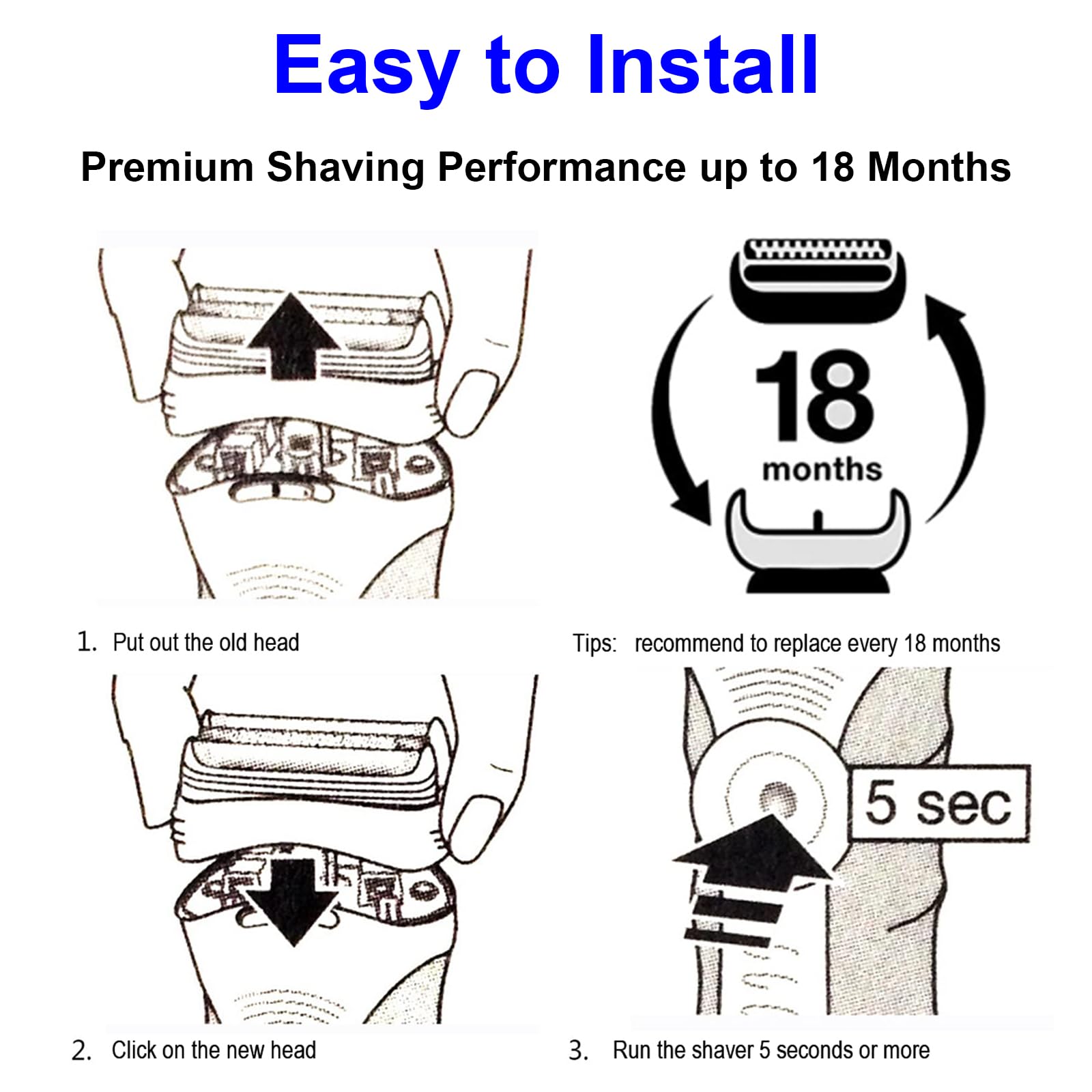 TEEYSO pack-of-2-replacement-foil image showing two foil heads included