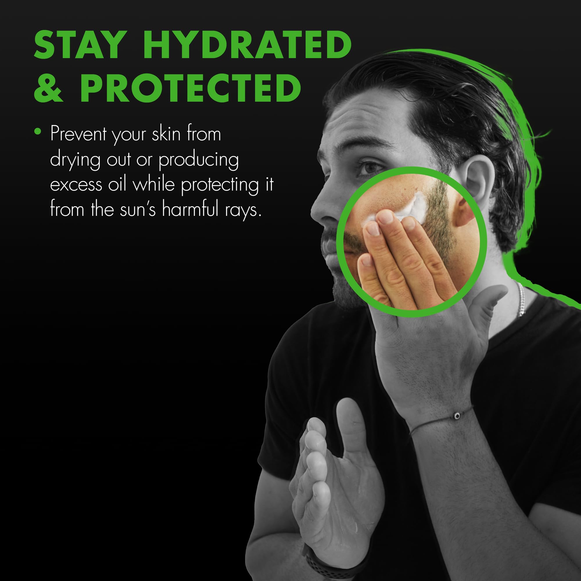 Tiege Hanley pea-sized amount dispensed demonstrates lightweight, quick-absorb hydration