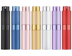 Tekson 7PCS 8ml travel perfume atomizer black — portable fragrance spray for travel