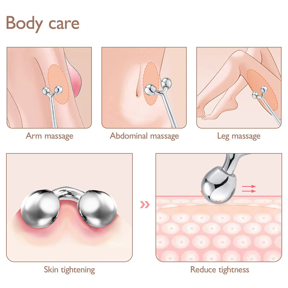 Tekson Faical Roller Massager applied to jawline for a firmer appearance