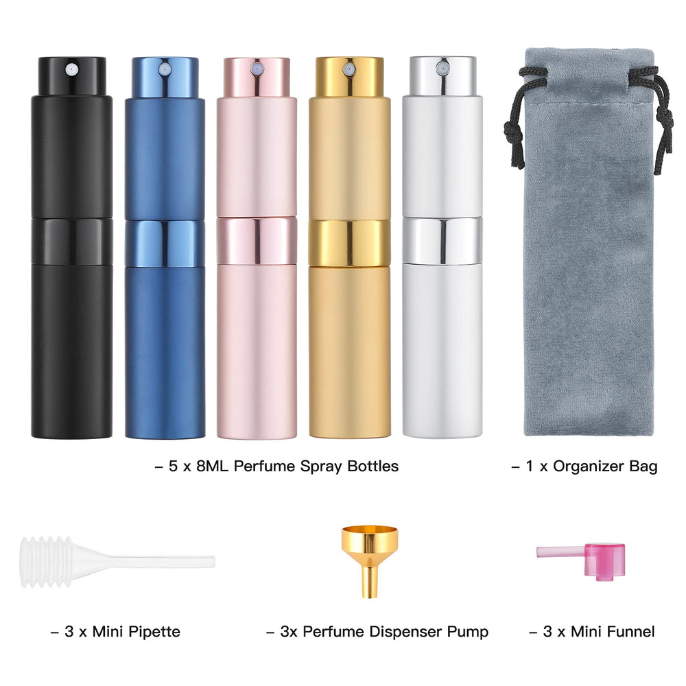 Tekson included funnel and pipette simplify refilling and sharing fragrances.
