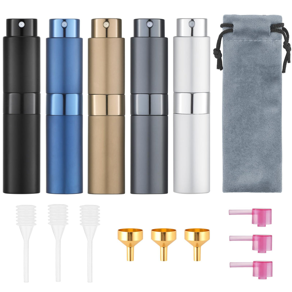 Tekson travel perfume atomizer black with leakproof design for on-the-go fragrance.