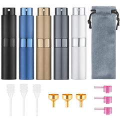 Tekson travel perfume atomizer black with leakproof design for on-the-go fragrance.