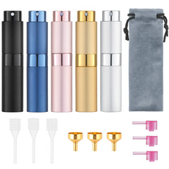 Tekson travel perfume atomizer black for compact on-the-go fragrance.