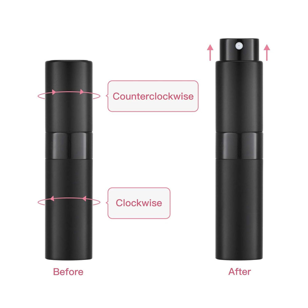 Tekson pink travel perfume atomizer 8ml offers color variety and convenience.