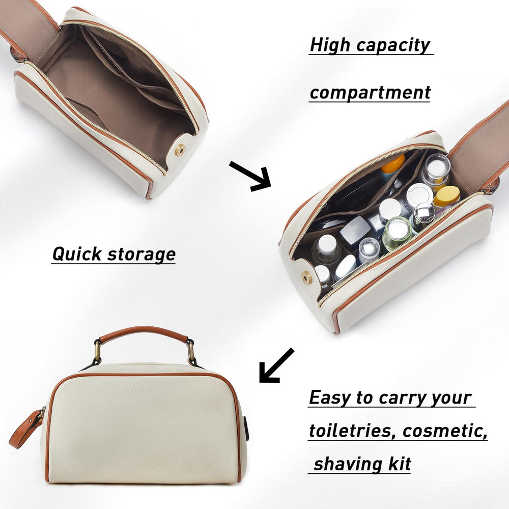 Telena travel bag back pocket zipper stores small items securely
