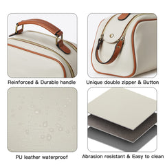 Telena travel bag side hanging strap offers convenient storage in bathrooms