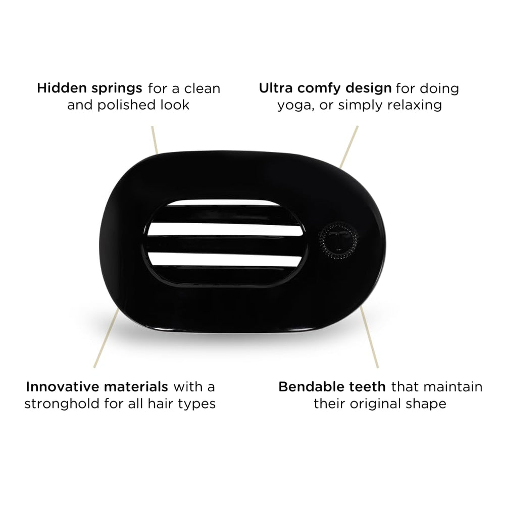 Teleties comfortable flat round clip ideal for lounging yoga and driving