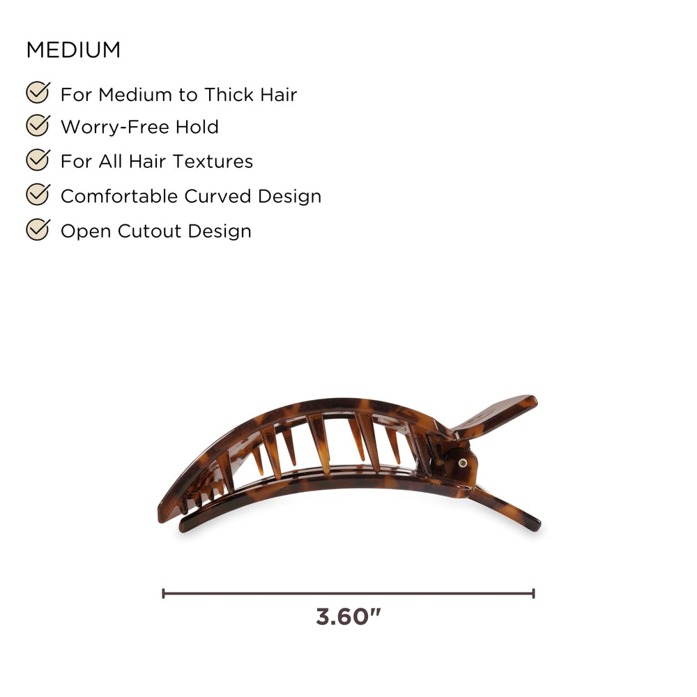 Teleties Core Collection tortoise clip showcasing durable color and style
