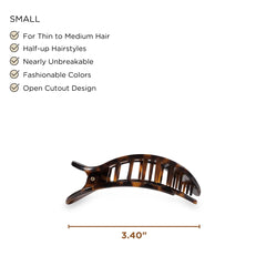 Teleties flat round clip lying down use highlights comfortable grip during reclined moments.