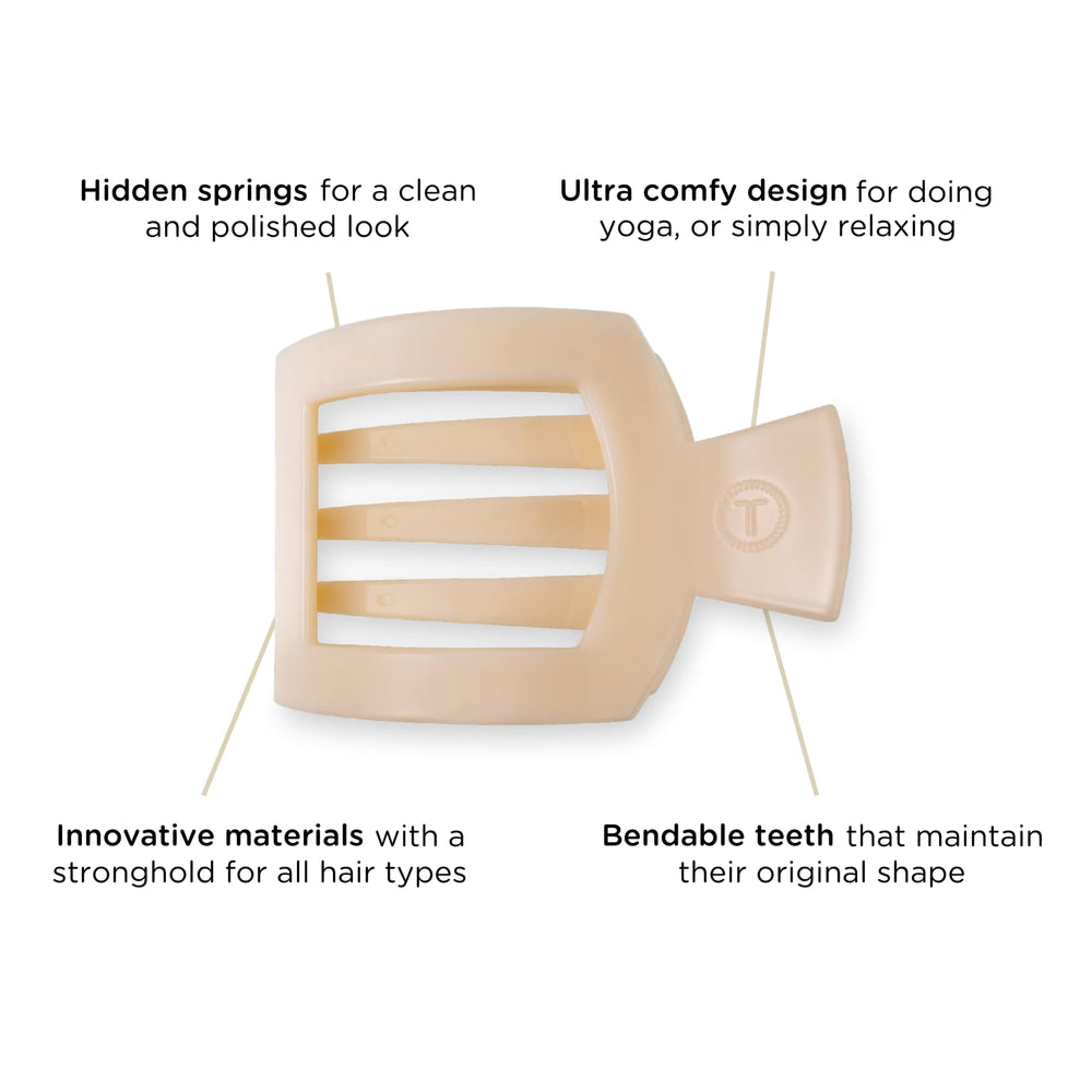 TELETIES flat square clip-comfortable-design offers gentle wear during relaxation
