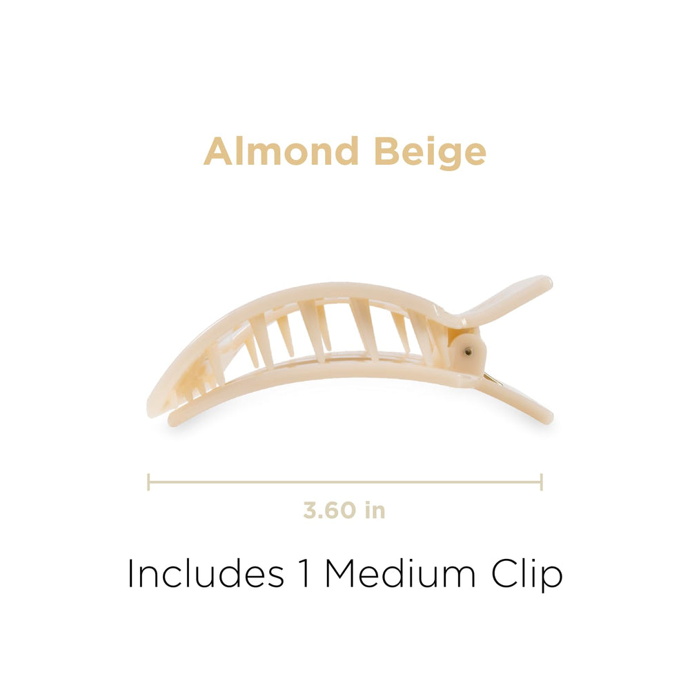 TELETIES flat square clip durable-teeth maintains shape with bendable teeth