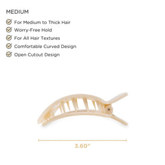 TELETIES flat square clip-strong-grip secures hair textures during activities