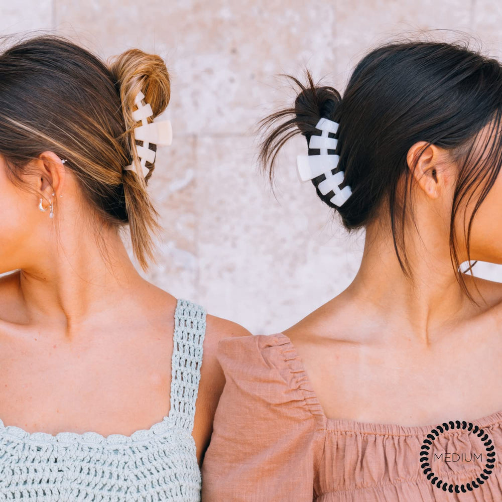 Teleties three-sizes kit shows the medium clip for versatile medium-to-thick hair.