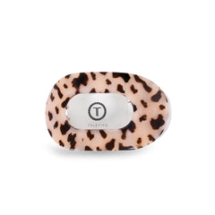 Teleties large flat round clip lying-down use demonstrates secure, comfortable hair support.