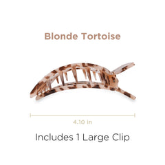 Teleties large flat square clip in yoga position showing comfortable bendable teeth