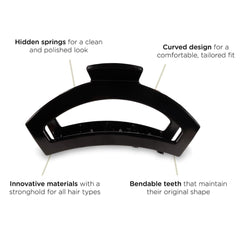 Teleties open cutout design clip details highlight comfort and breathability.