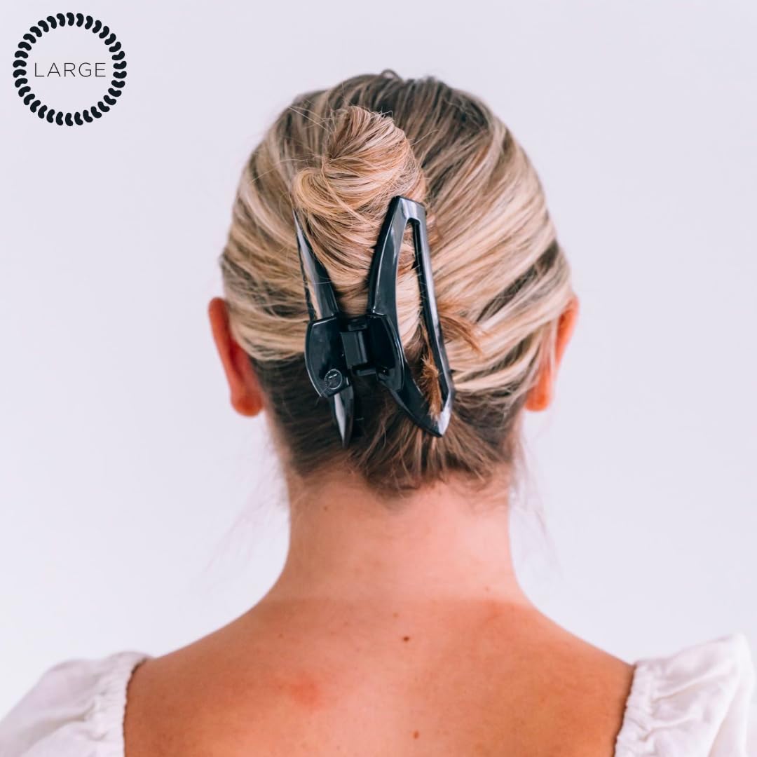 Teleties strong-grip clip on hair during daily activities prevents slipping.