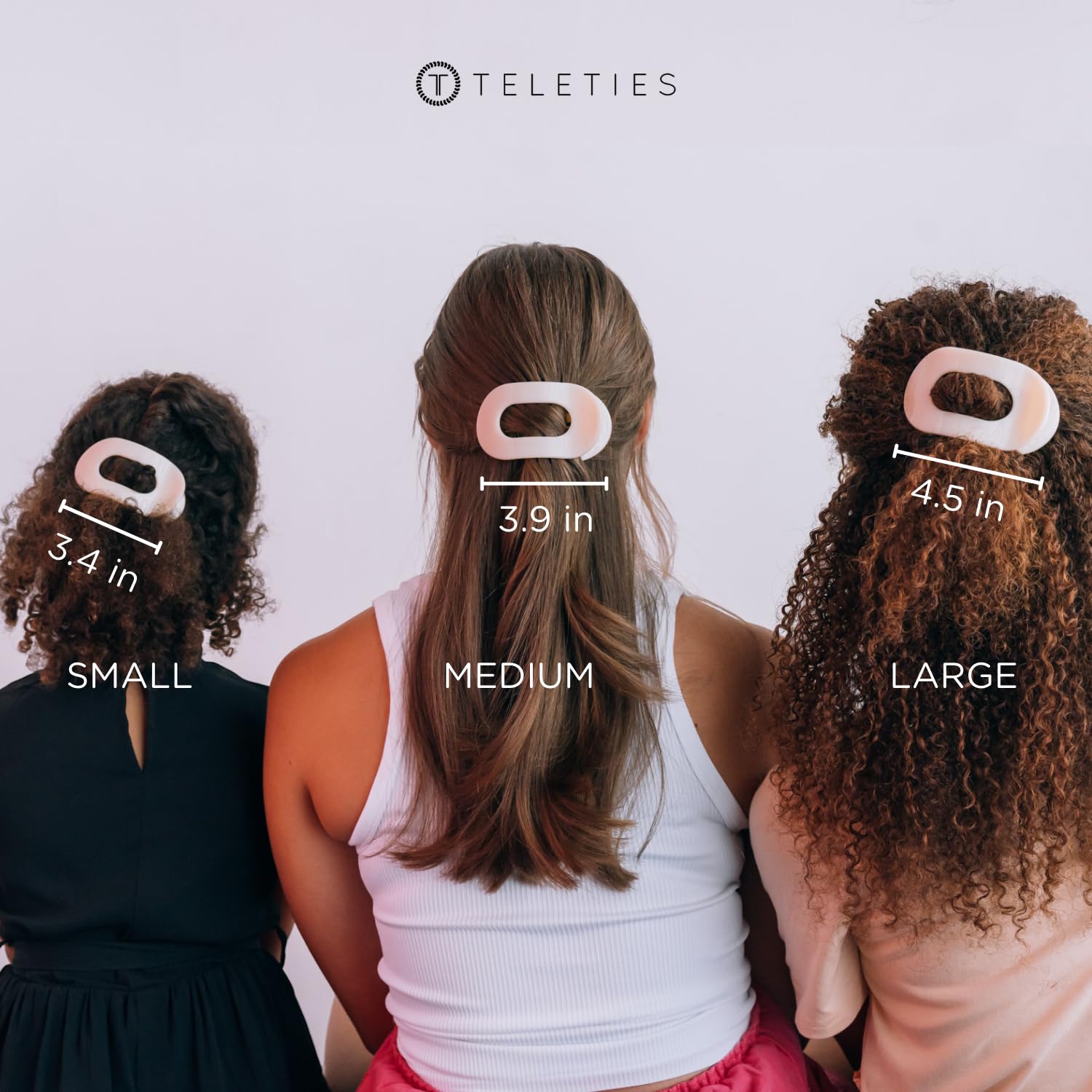 Teleties thick-hair hold demonstrates secure grip for voluminous textures.