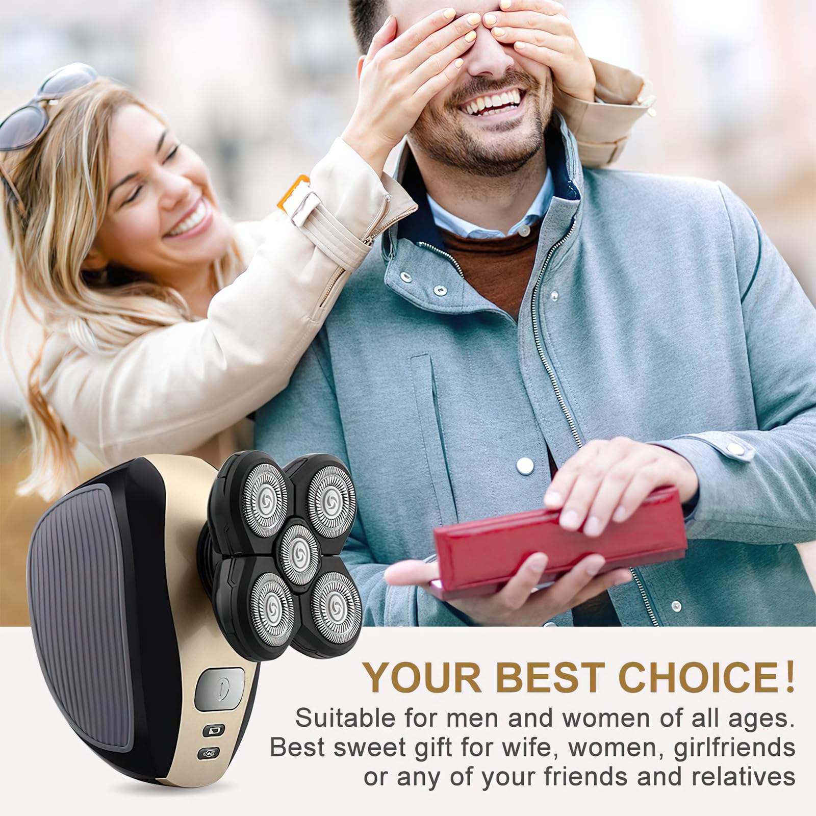 Telfun cordless head shaver with USB charging