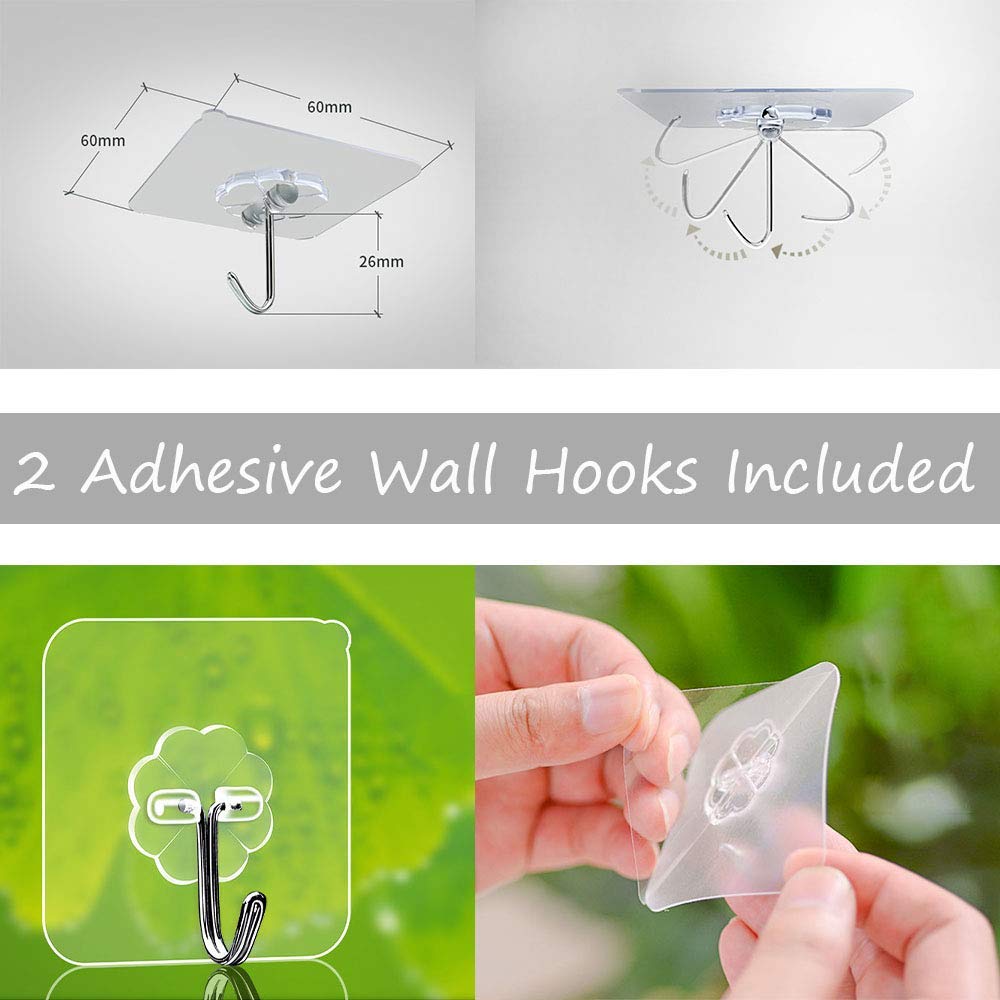 TEMEAYE stainless hooks included for convenient wall storage