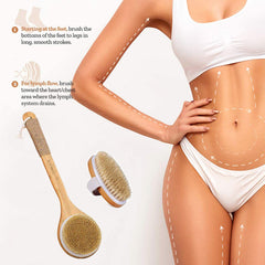 TEMEAYE oval handheld brush with ergonomic grip for gentle exfoliation