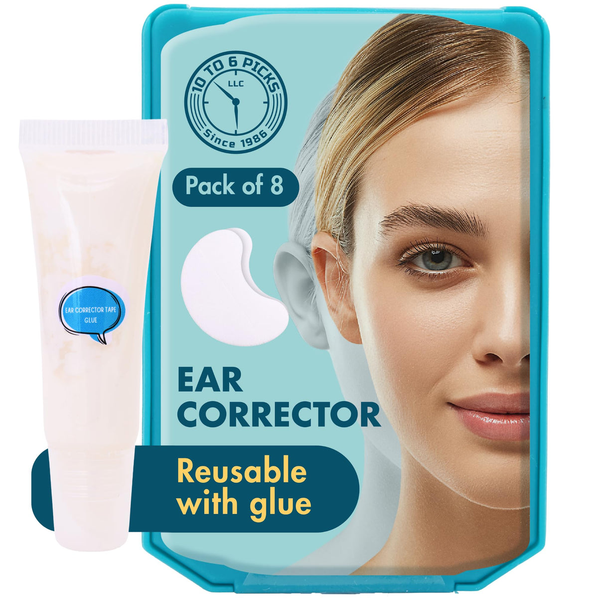 10 TO 6 PICKS reusable ear corrector kit case keeps hygiene on the go.