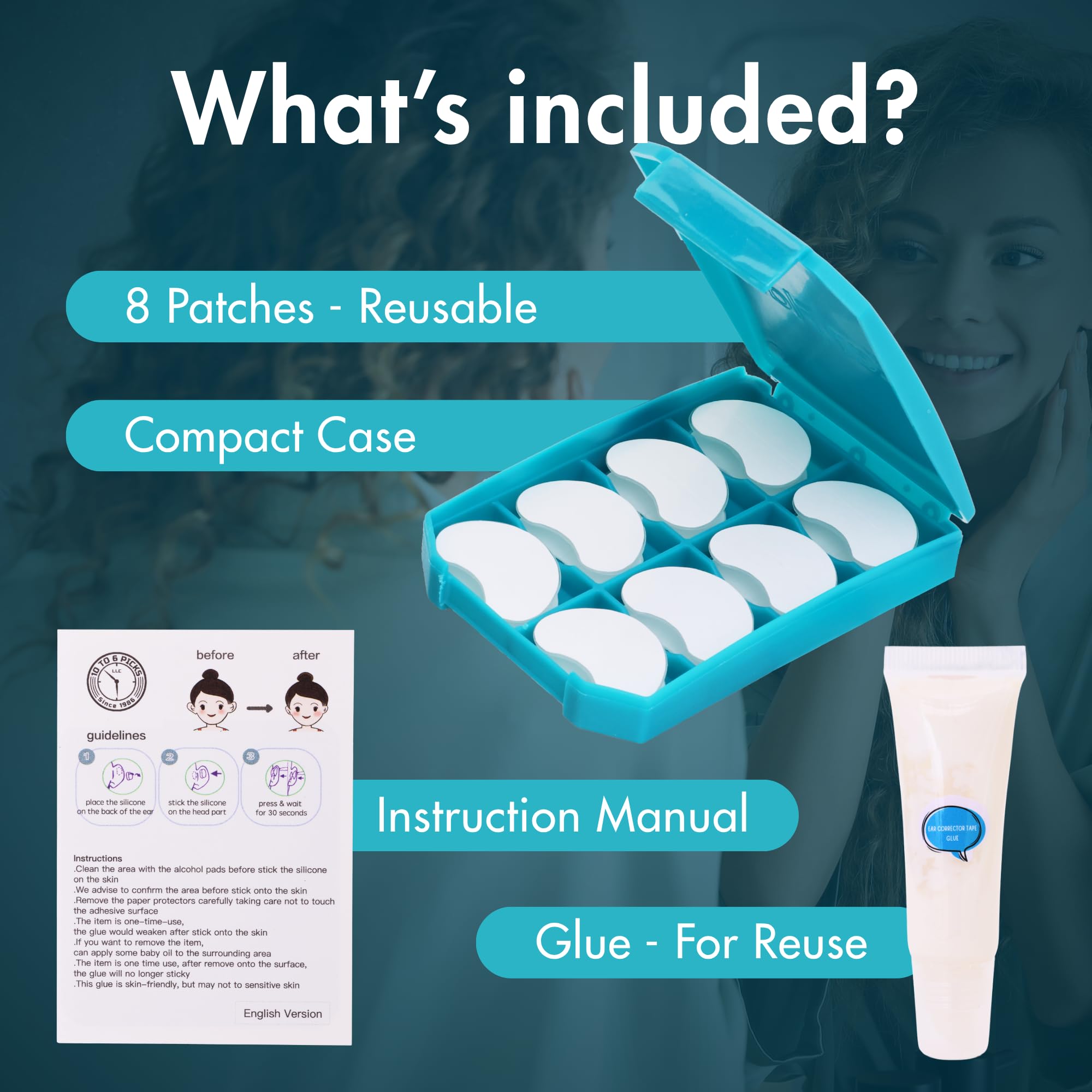 10 TO 6 PICKS silicone patches 8pcs offer discreet, skin-friendly wear.