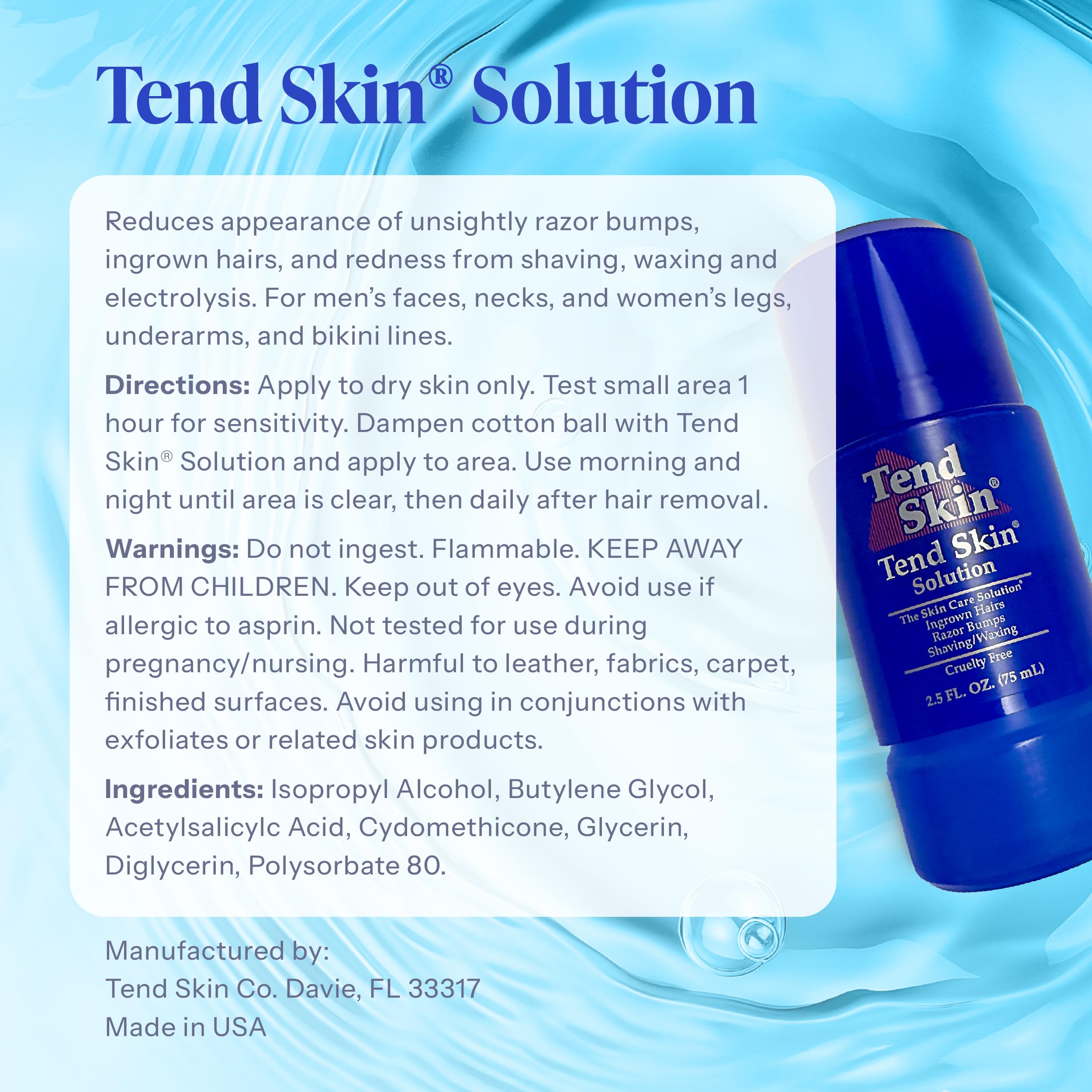 Tend Skin bathroom shelf display ready for daily post-shave routine