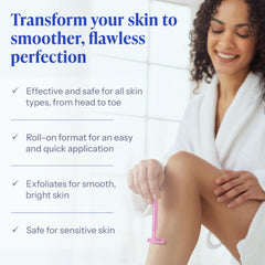 Tend Skin aftershave application on leg to minimize bumps and irritation