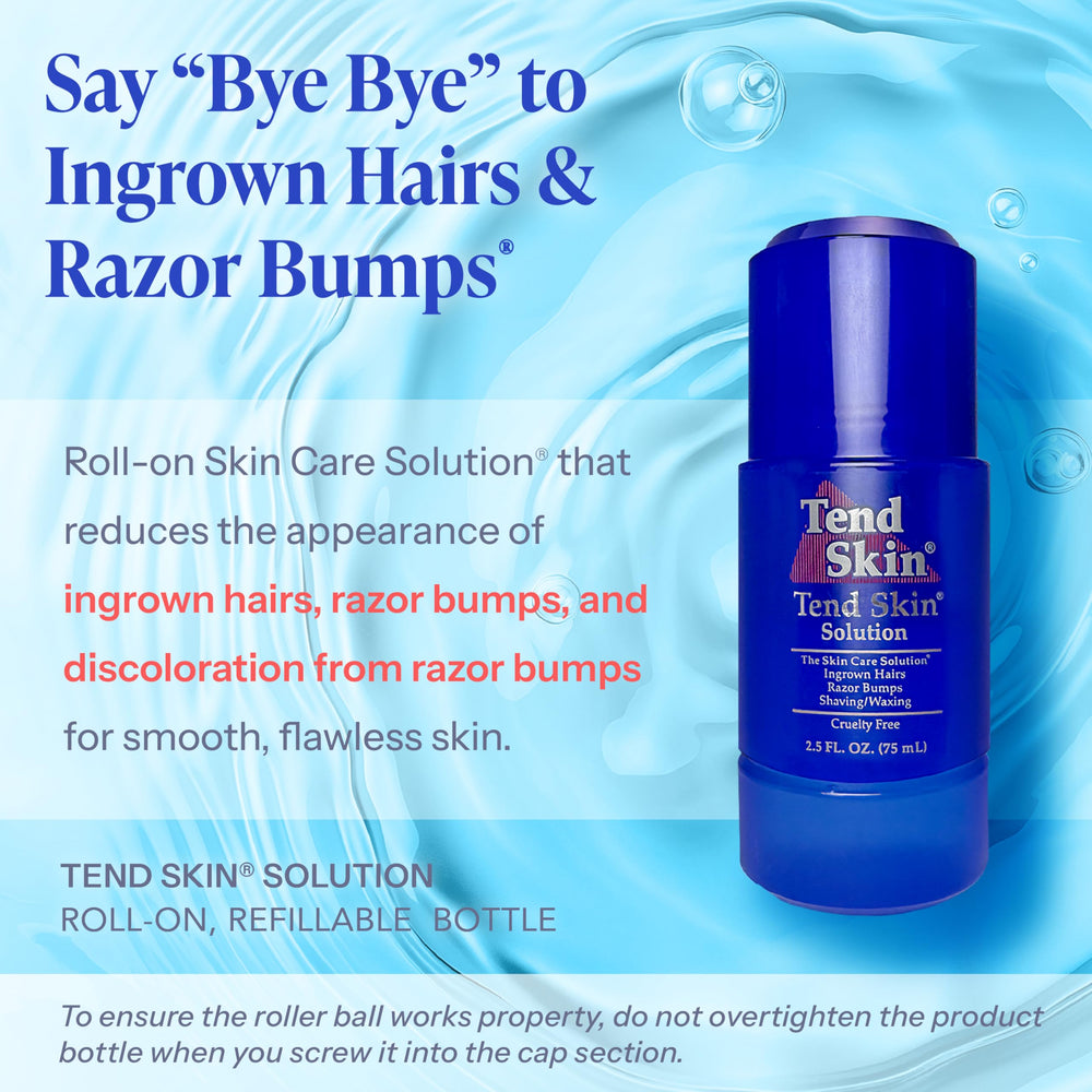 Tend Skin roll-on roller-ball closeup for precise application reducing razor bumps