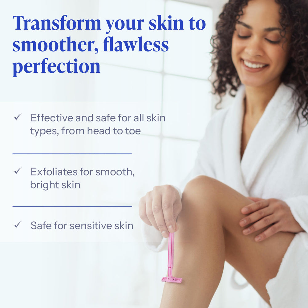 Tend Skin solution face application demonstrates gentle toning for clearer skin after cleansing.